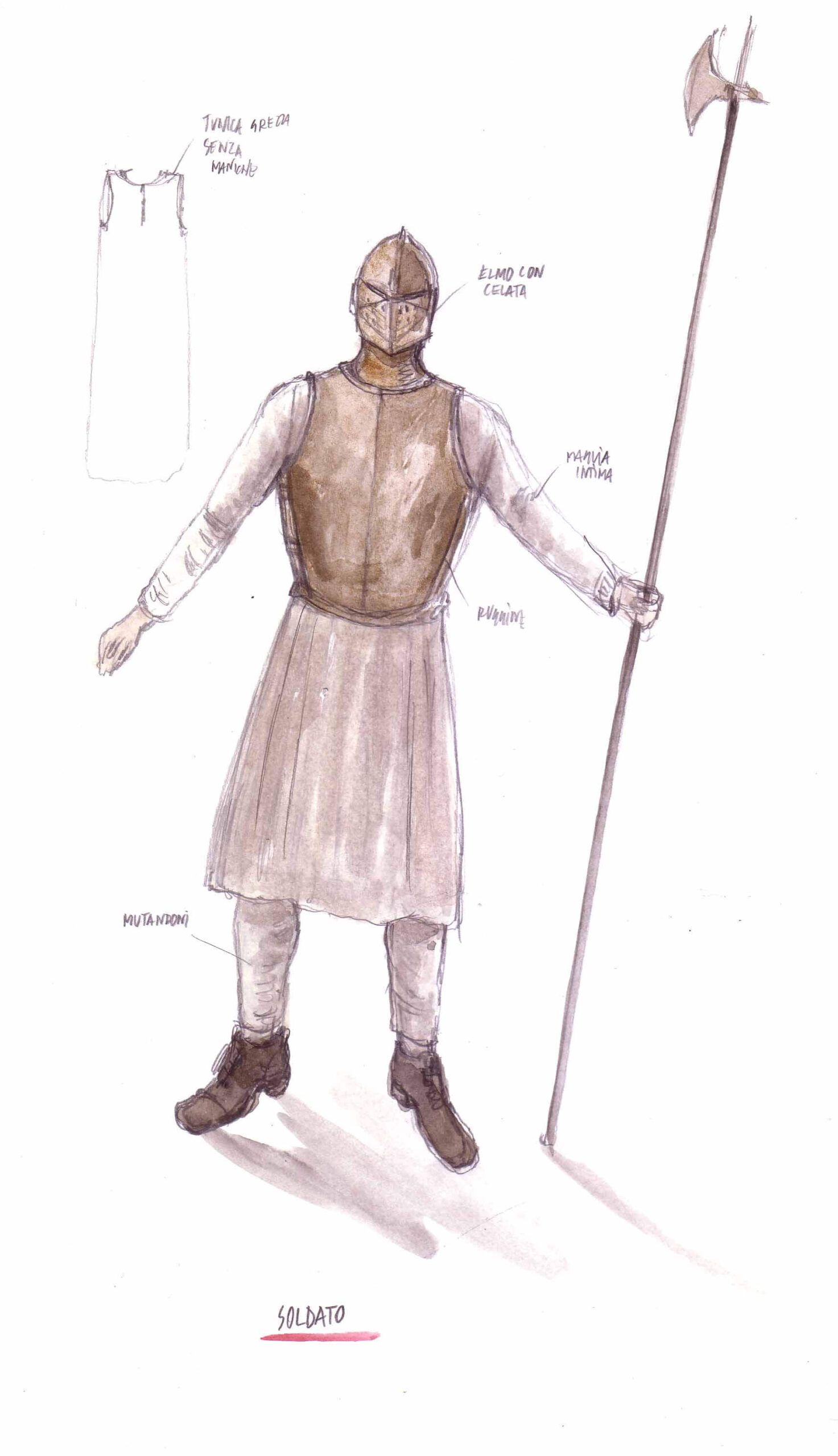 Bozzetto costumi Enrico IV, regia di Paolo Valerio