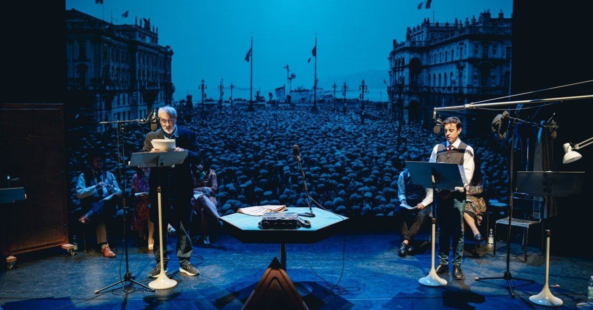 Foto di scena del radiodramma Un Mare di Ombrelli Gianni Gori diretto da Paolo Valerio