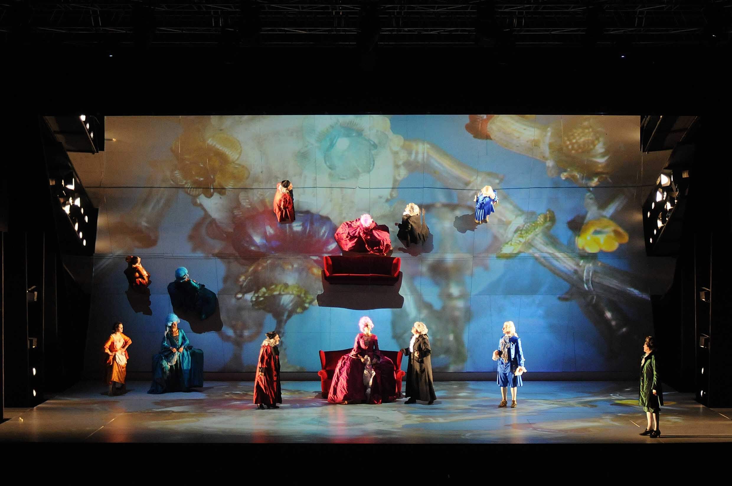 Foto di scena dello spettacolo Il bugiardo di Carlo Goldoni, regia di Paolo Valerio