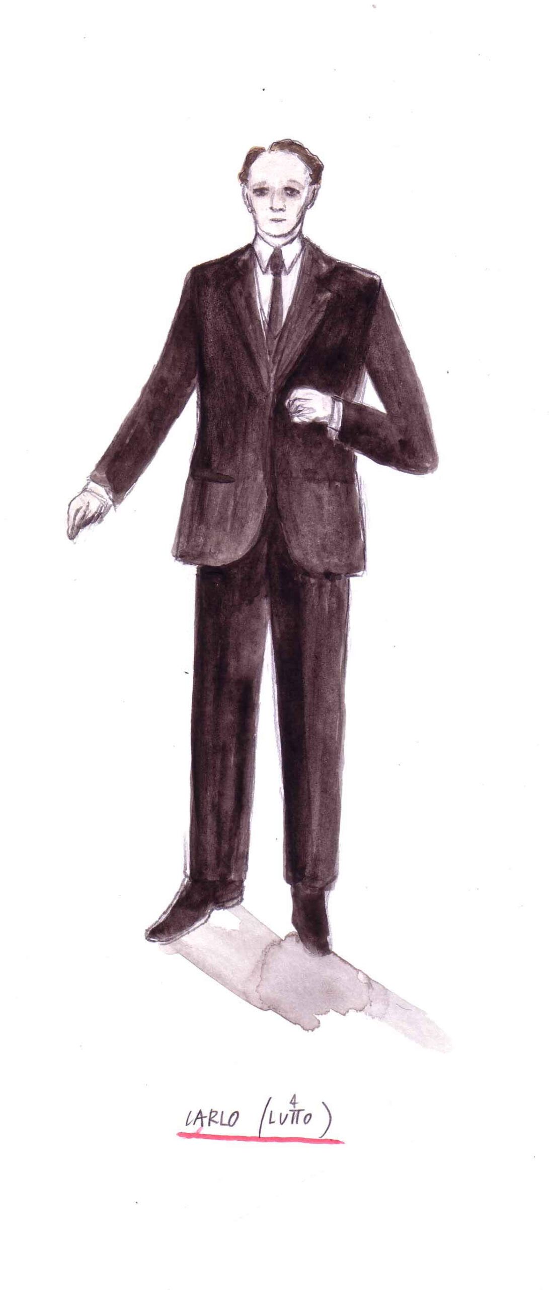 Bozzetto costumi Enrico IV, regia di Paolo Valerio