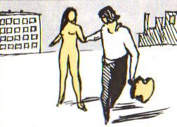 Foto di scena dello spettacolo Poema a fumetti, tratto da Dino Buzzati, regia di Paolo Valerio, interpretato da Paolo Valerio