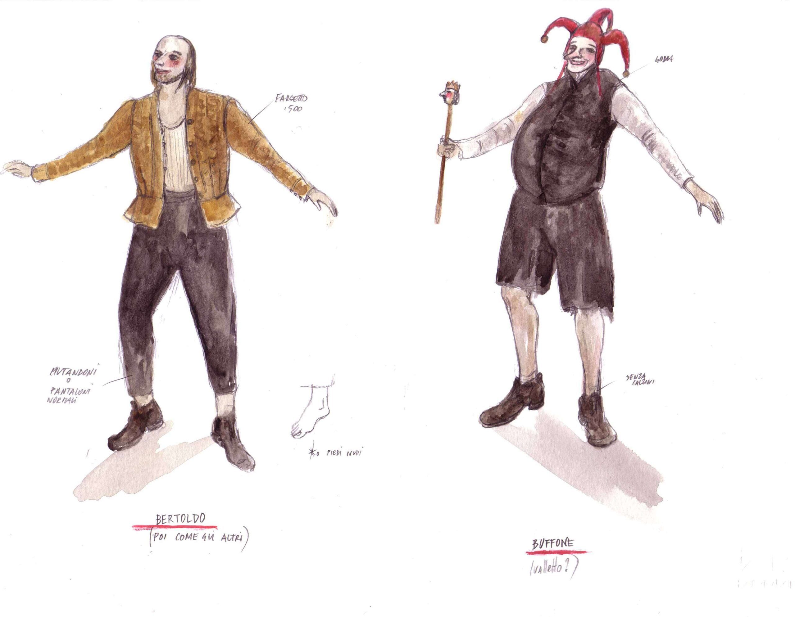 Bozzetto costumi Enrico IV, regia di Paolo Valerio