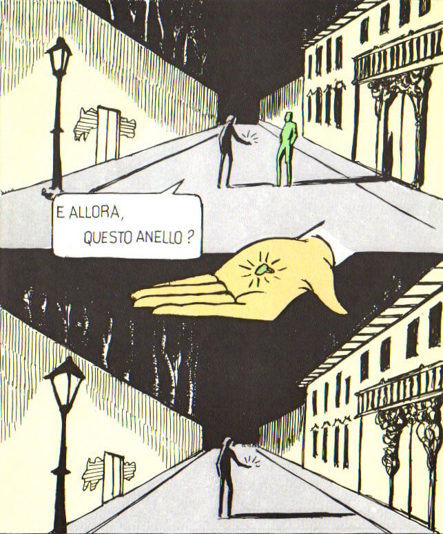 Foto di scena dello spettacolo Poema a fumetti, tratto da Dino Buzzati, regia di Paolo Valerio, interpretato da Paolo Valerio